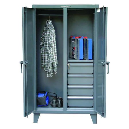 Strong Hold Storage Cabinet, 36" W, 18 in D, 66 in H, Dark Gray 35-DSW-181-4DB