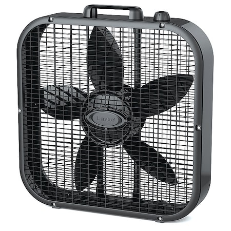 Lasko 20" Blade Dia Box Fan, Non-Oscillating, 3 Speeds, Black B20401