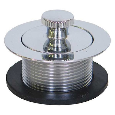 Kissler 1-7/8 Dia, Brass, Chrome, Lift and Spin, Drain Plug 58-7162