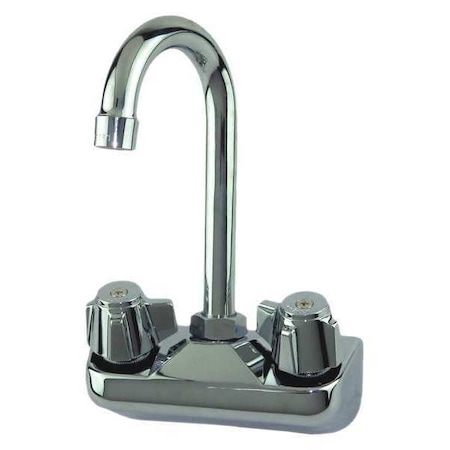 Dominion Faucets Gooseneck Service Sink Faucet 2, Wall, Brass 77-9116