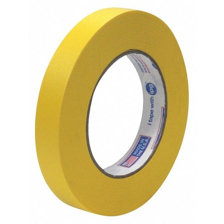 Intertape Pf14 Yel 1X60Yd Ipg, Pk36, 1" W x 60" L, Yellow, Synthetic Rubber Adhesive, 36 PK PF14