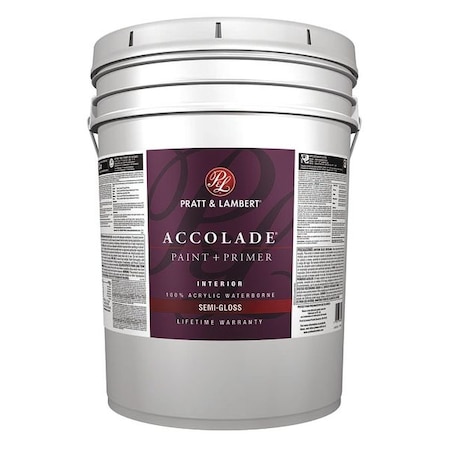 Pratt & Lambert Interior Paint, Semi-Gloss, Latex Base, Rose Bloom, 5 gal 0000Z4180-20