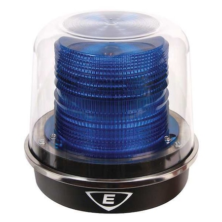 Edwards Signaling Warning Light, Blue, LED, 12V DC, 24V AC/DC, 65, 85, 120, 460, 480, 750, 1,000 FPM, 8 1/4 in Dia. 94PLEDMB24ADB