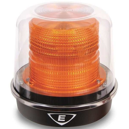 Edwards Signaling Warning Light, Amber, LED, 12V DC, 24V AC/DC, 65, 85, 120, 460, 480, 750, 1,000 FPM, 8 1/4 in Dia. 94PLEDMA24ADB
