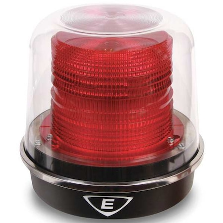 Edwards Signaling Warning Light, Red, LED, 120V AC, 65, 85, 120, 460, 480, 750, 1,000 FPM, 8 1/4 in Dia., Conduit 94PLEDMR120AB