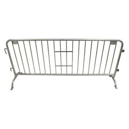 Tensabarrier Barricade, Steel, Not Retroreflective, 43 in Height, 96 in Length, 44 lb, Silver 8003