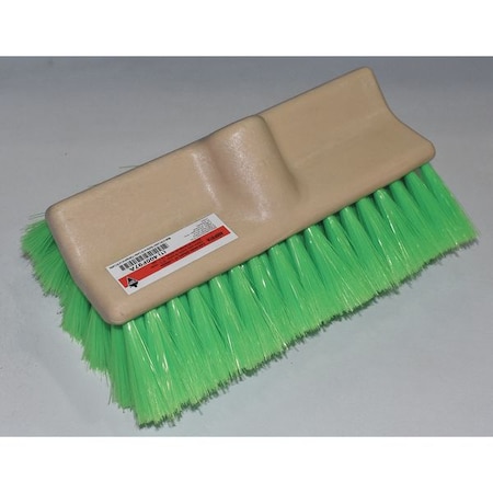 Tough Guy 4 in W Bench Brush, 10 in L Handle, 10 in L Brush, Green, Plastic, 10 in L Overall 400F97
