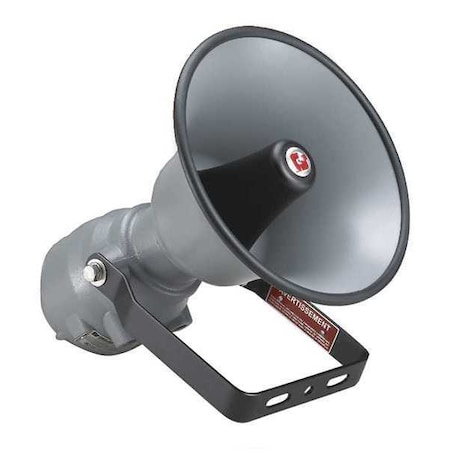 Federal Signal Speaker, Siren, Continuous, 120V AC, 240V AC, 24V DC, 101 to 108dB, Die Cast Aluminum, Gray SSTX3-MV