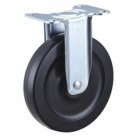 Zoro Select Plate Caster, 200 lb. Load Rating, Rigid 400K72