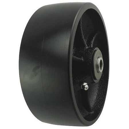 Zoro Select Caster Wheel, 6"dia, 2,000 lb, Black 400K32