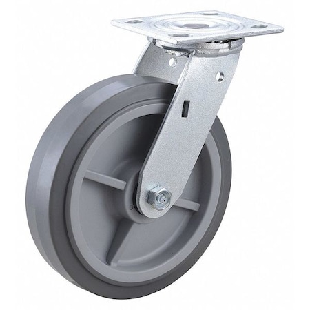 Zoro Select Plate Caster, 600 lb. Load Rating, Swivel 400K49