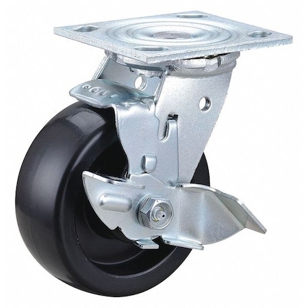 Zoro Select Plate Caster, 800 lb. Load Rating, Swivel 400K57