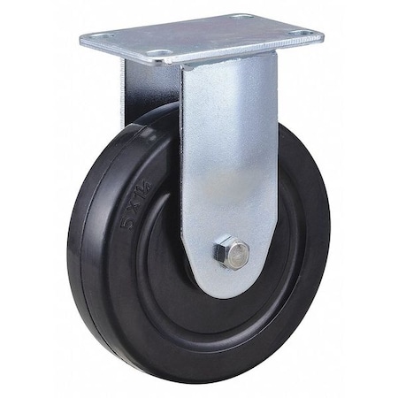 Zoro Select NSF-Listed Plate Caster, 200 lb. Load Rating, Rigid 400K59