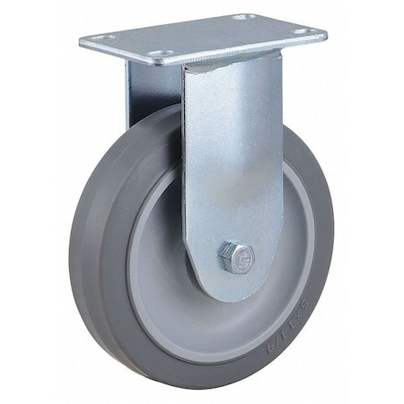Zoro Select NSF-Listed Plate Caster, 200 lb. Load Rating, Rigid 400K62