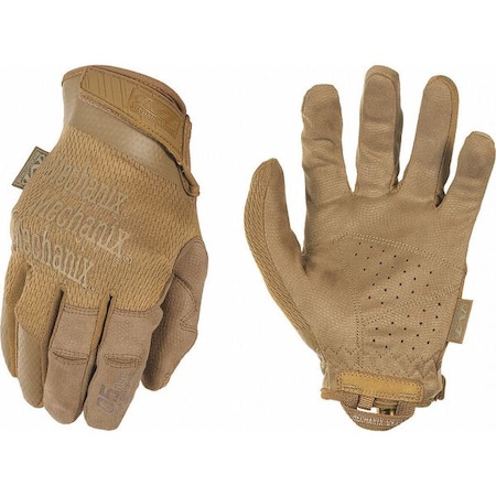 Mechanix Wear Tactical Glove, AX Suede Palm, 8" Length, Rubberized Safety Cuff, Full Finger, Tricot Lining, Size M MSD-72-009