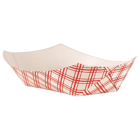 Zoro Select Paper Disposable Food Tray 1 lb., Red, Pk1000 EFT100