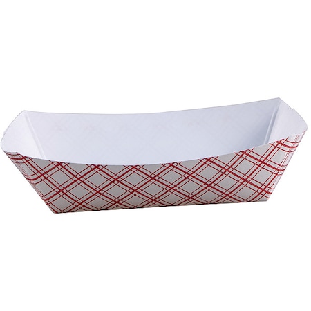 Zoro Select Paper Disposable Food Tray 3 lb., Red, Pk500 EFT300
