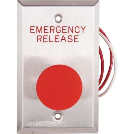 Dortronics Emergency Push Button, 125VAC, 2-3/4" W 5211-MP23DA/RxE3