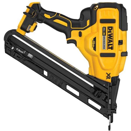 Dewalt 20V MAX* XR(R) 15 GA Cordless Angled Finish Nailer (Tool Only) DCN650B