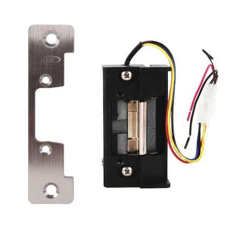 Rutherford Electric Door Strike, Stainless Steel, Brushed, For Use With: Cylindrical Locksets L6504 32D