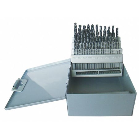 Westward 60pc. HSS 118 Degrees Drill Bit Set 401J92