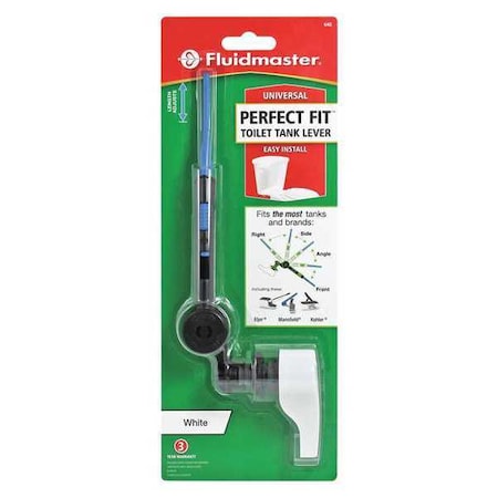 Fluidmaster Tank Lever, Metal, White, Universal Fit 640G