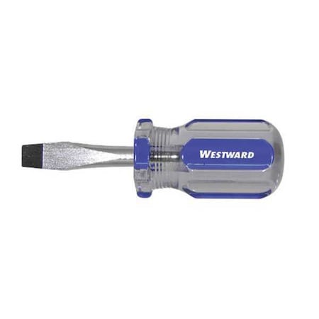 Westward General Purpose Slotted Screwdriver 1/4 in Round 401L99