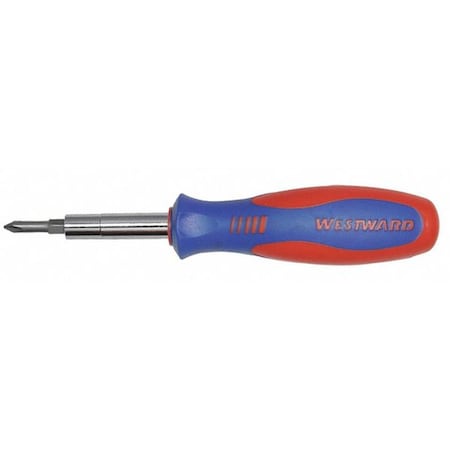 WESTWARD Phillips, Slotted Bit 7 1/2 in, Drive Size: 1/4 in, 5/16 in , Num. of pieces:6 401L10