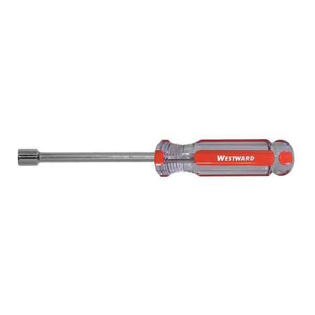 Westward Nut Driver, SAE, Solid Round, 1/4" 401L20