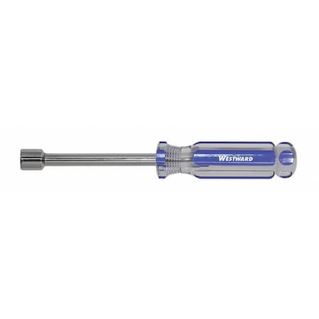 Westward Nut Driver, SAE, Solid Round, 3/8" 401L23
