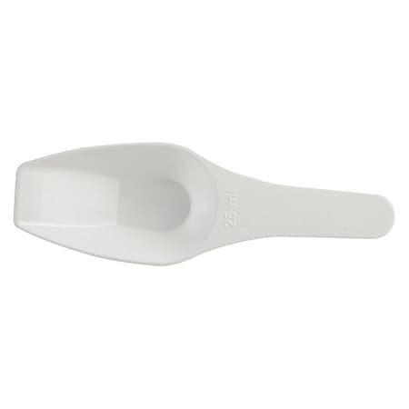Zoro Select Scoop, Polypropylene, White, 25mL, PK12 208065-0025