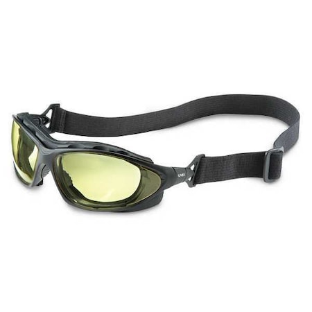 Uvex Safety Goggles, Amber Lens, Anti-Fog & Anti-Scratch, Non-Vented, Dielectric, Seismic Series S0602HS