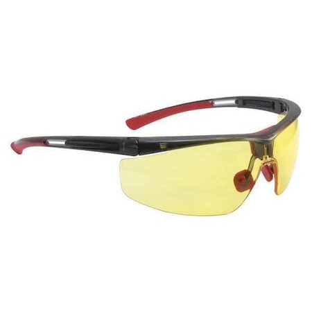 Honeywell North North Adaptec, Safety Glasses, Anti-Fog, Hydrophilic, Hydrophobic, Anti-Scratch, Amber Lens T5900WTKAHS