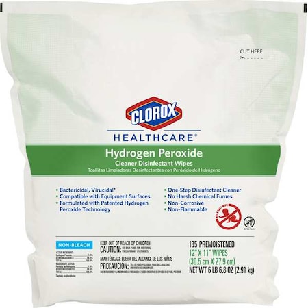 Clorox Disinfecting Wipes, Bag, White, PK2 30827