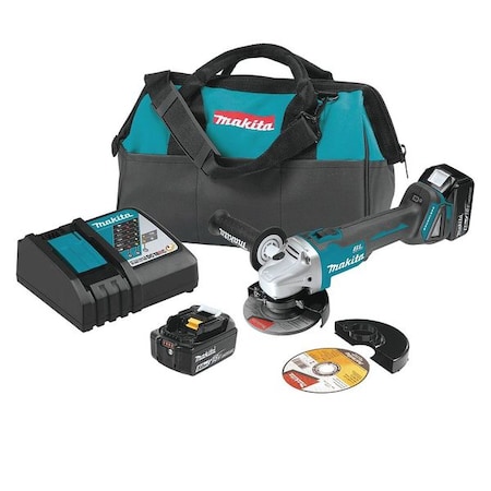 Makita 18V LXT Brushless 4-1/2" / 5" Cut-Off/Angle Grinder Kit (5.0Ah) XAG04T