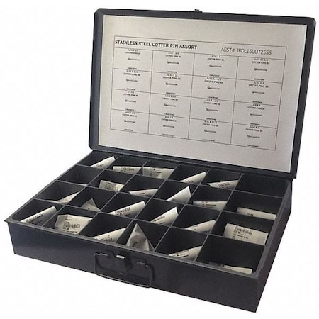 Zoro Select Pin Assortment, 16 Sizes, 1125 pcs. JBDL16COT25SS