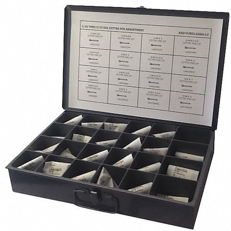 Zoro Select Pin Assortment, 16 Sizes, 1600 pcs. JBDL16S6112