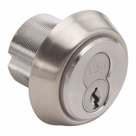 Best Mortise Cylinder, Satin Chrome Finish 1E74C118RP3626