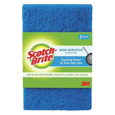 Scotch-Brite Scouring Pad, 6" L x 3-7/8" W, Blue, PK10 622-10