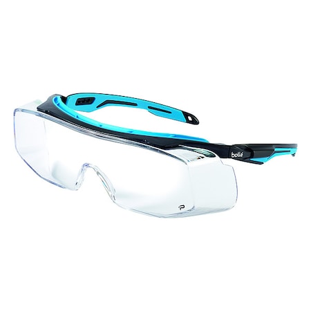 Bolle Safety Tryon OTG, Safety Glasses, Anti-Fog, Anti-Static & Anti-Scratch, Clear Lens, Blue/Black Frame 40306
