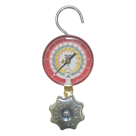 Yellow Jacket Single Manifold Gauge, 3 1/8 in Gauge 40339