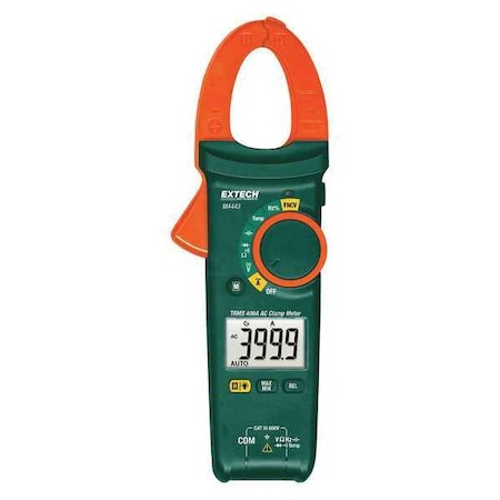 Extech Clamp Meter, Digital, AAA, 400 Max. AC Amps MA443