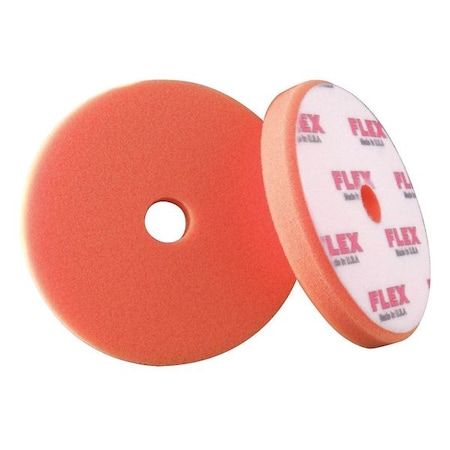 Flex North America Polishing Pad, 6-1/2" Size, Foam, Orange 700137