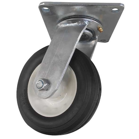 Zoro Select Semi-Pneumatic Caster, Light-Duty, Ribbed 404L09