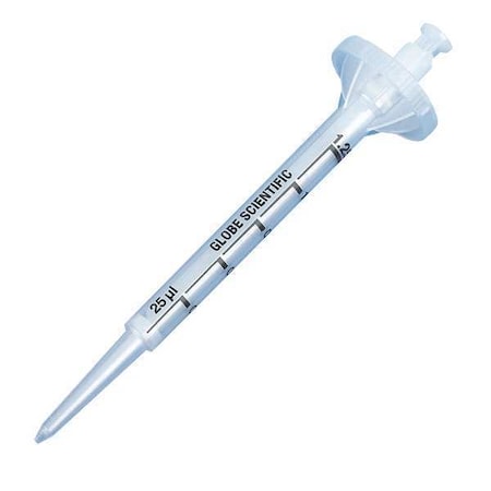 Globe Scientific Dispenser Syringe Tip, Clear, 125uL, PK100 3925S