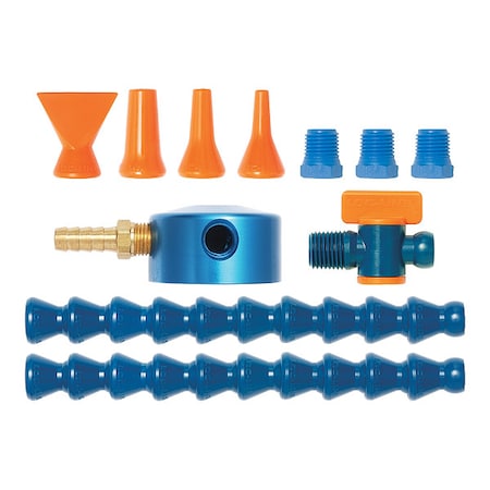 Loc-Line Magnetic Base Manifold Kit, 1/4 in, Acetal Copolymer, 0 40463