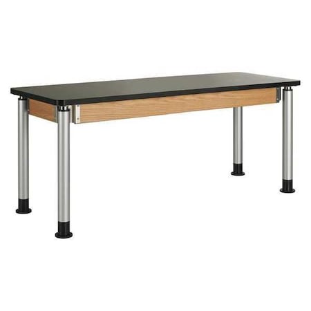 Diversified Spaces Adjustable Table, Black/Oak, 24" D, 39" H P830LBBK