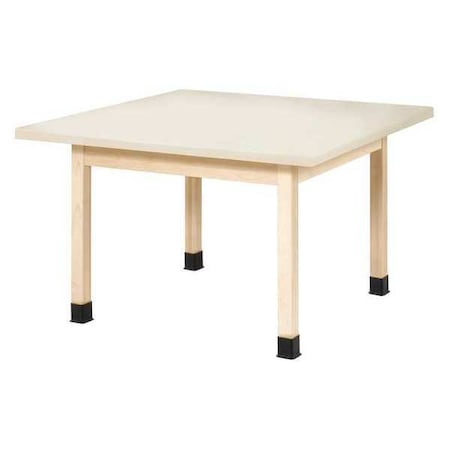 Diversified Spaces Table, Maple/Almond, Wood Frame, 48" D WX4-P
