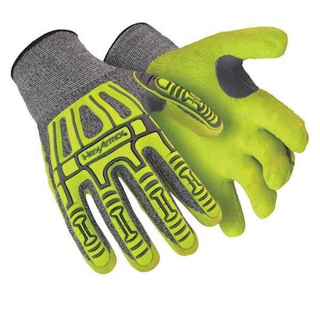 Hexarmor Hi-Vis Cut-Resistant Impact Coated Gloves, Cut Level A4 , Nitrile , Sandy , L 1 PR 2090X-L (9)