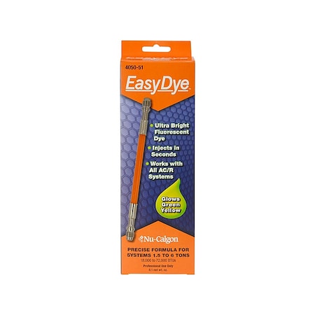 Nu-Calgon Fluorescent Dye, Oil-Based, 0.1 oz, Syringe 4050-51